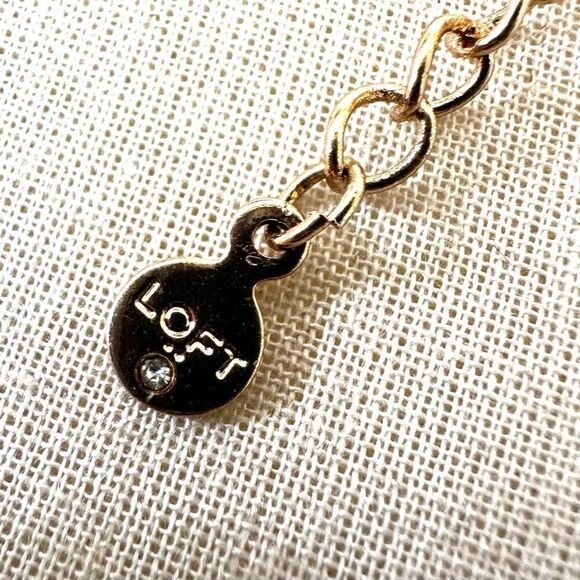 LOFT Necklace Boho Pink Cluster Beaded Bib Gold Tone necklace - Picture 5 of 7